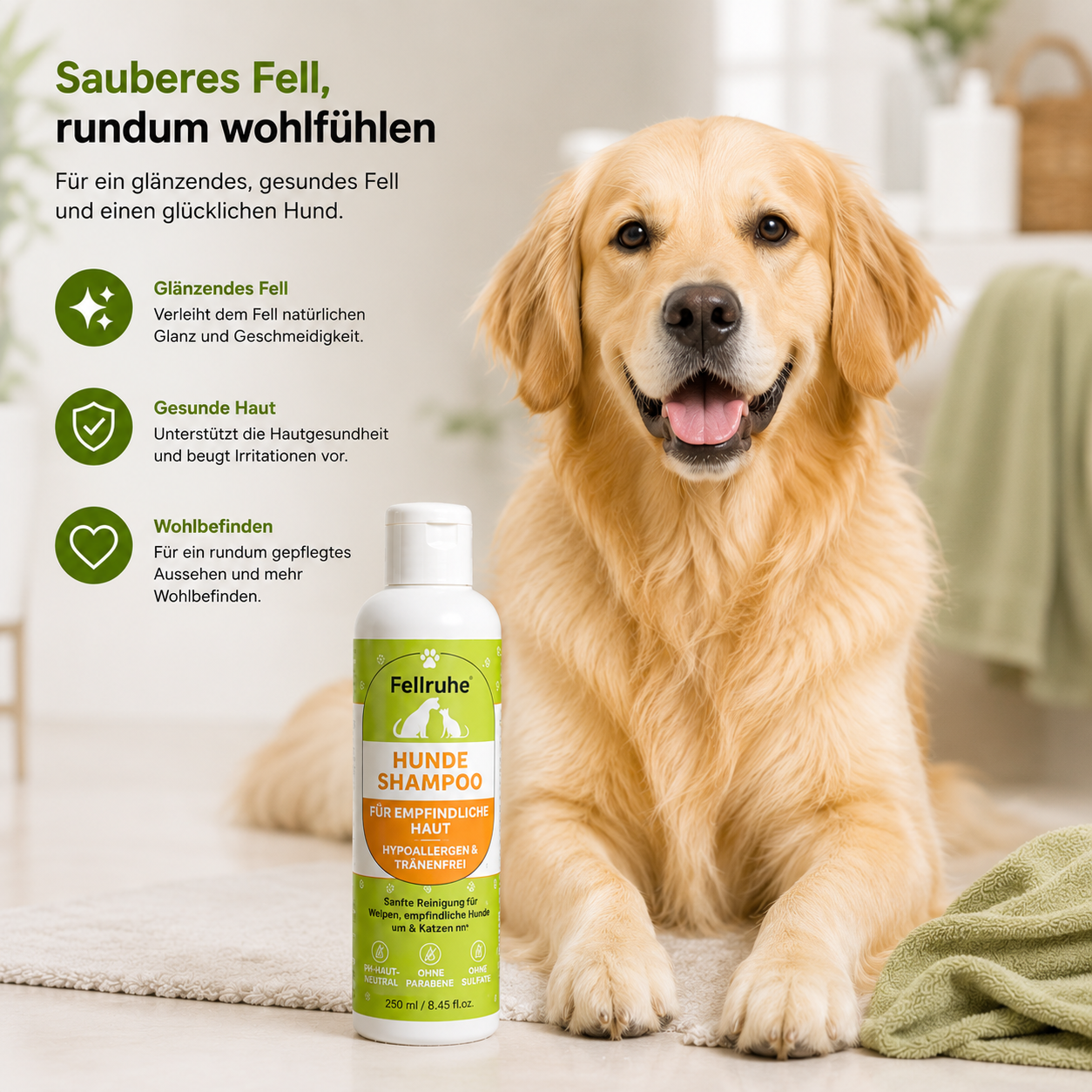 Sanftes Hundeshampoo Premium für Hunde