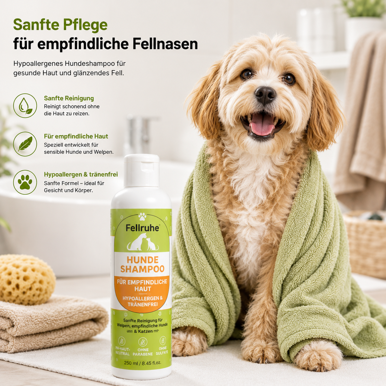 Hundeshampoo für empfindliche Hundehaut