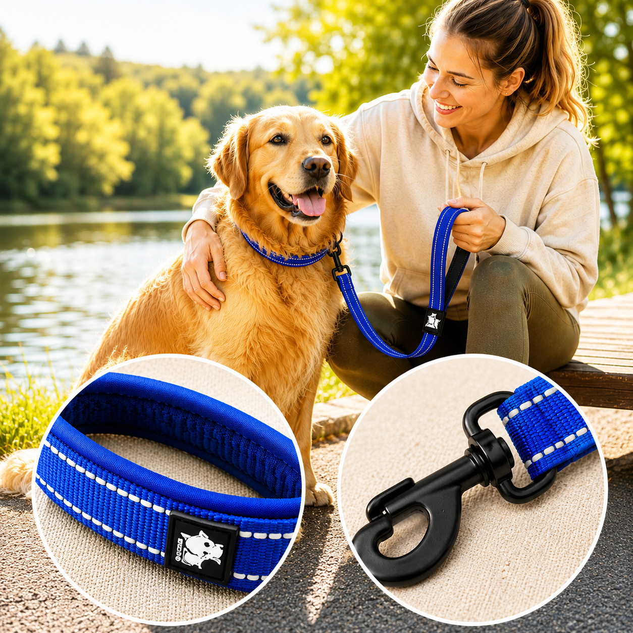 Premium Hundeleine beim Spaziergang