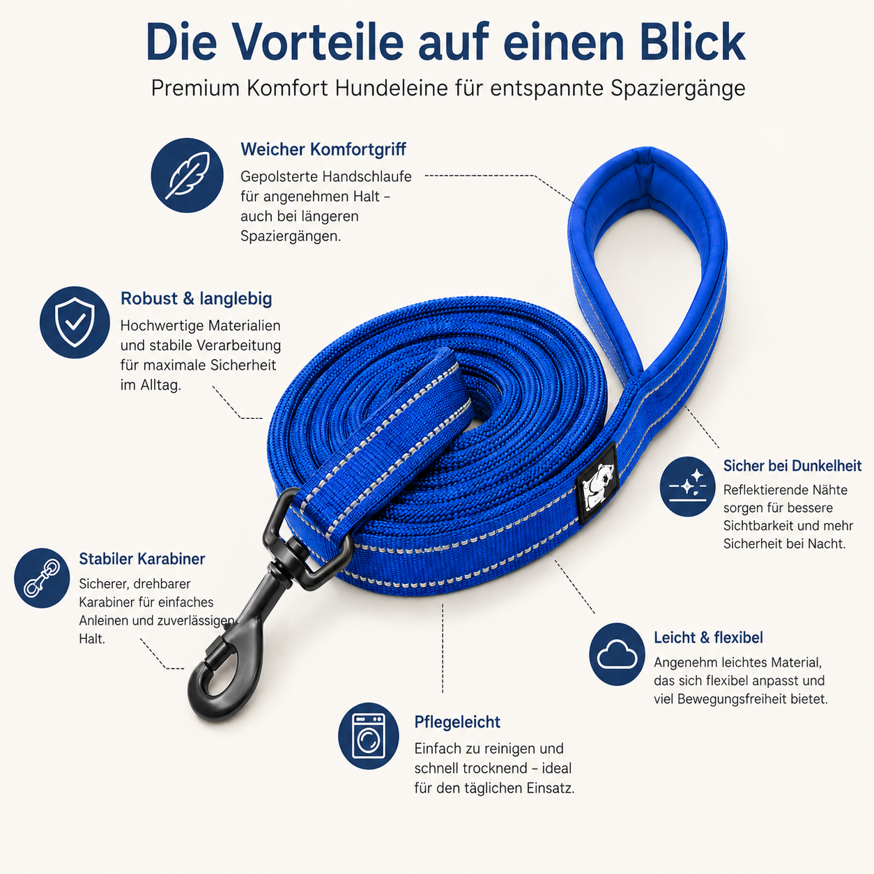 Premium Hundeleine für Hunde