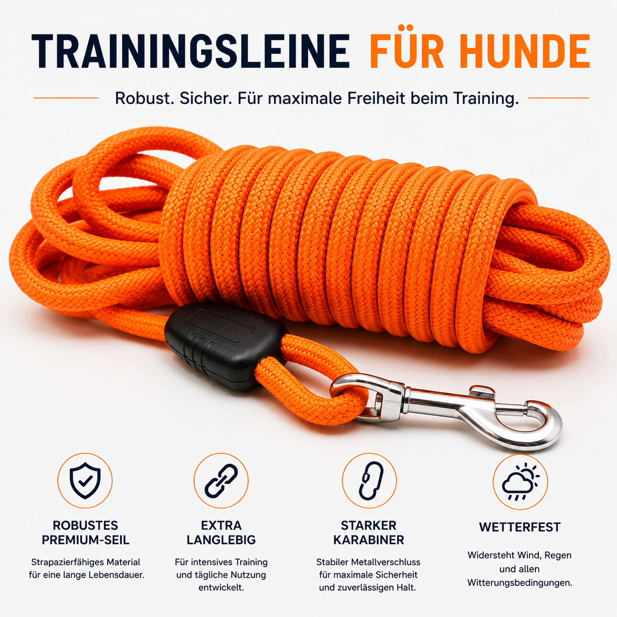 Trainingsleine Hund für Rückruftraining