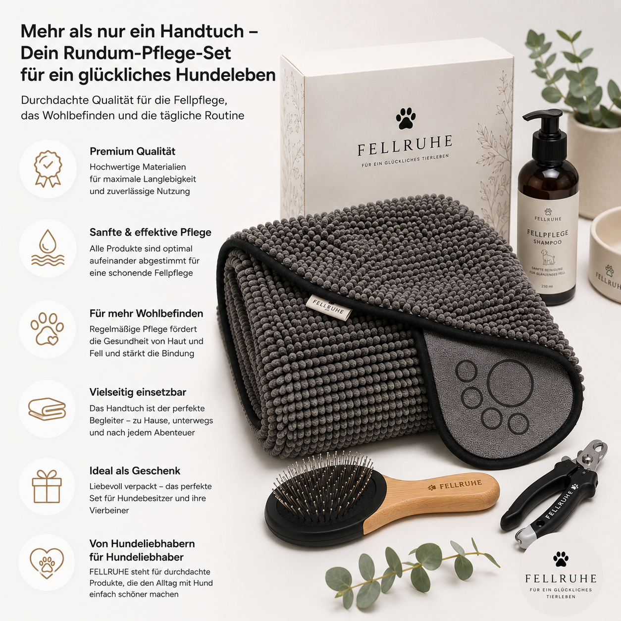 Hundehandtuch Größen S M L XL – Übersicht für alle Hunderassen